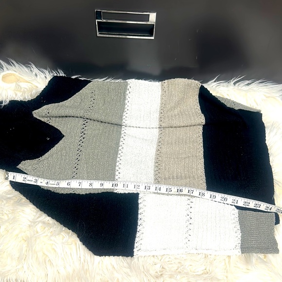 Multicolor soft knit hoodie sweater M - Picture 3 of 5